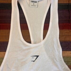 Gymshark White Racerback Tank Top